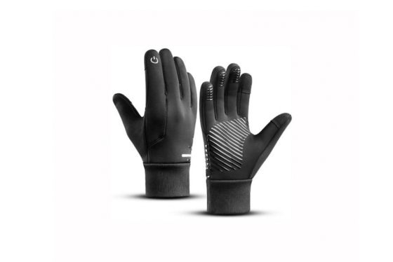 Protiskluzové teplé dotykové rukavice (XL)