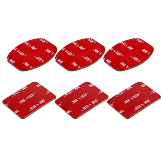 Sada samolepicích pásek na akční kameru (6ks)