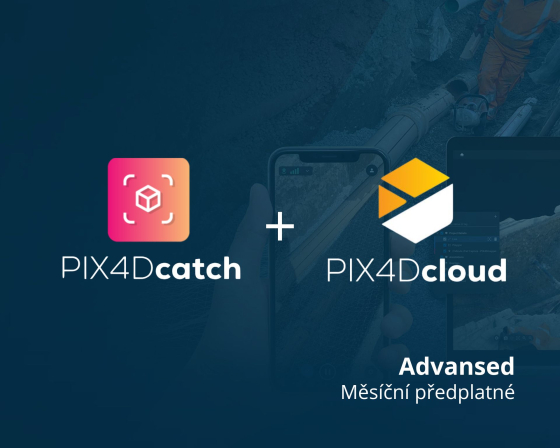 PIX4Dcatch Professional + PIX4Dcloud Advanced - měsíční předplatné