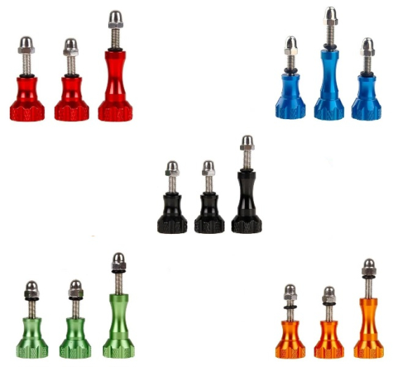 Hliníkové šrouby k DJI Osmo Action (5x sada po 3ks) barevné