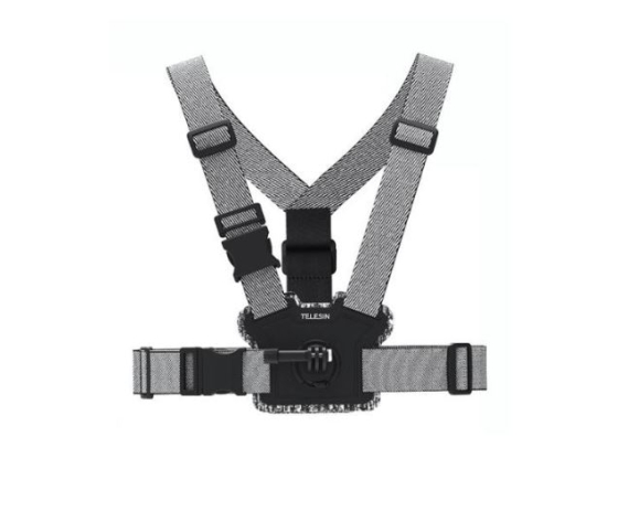 Hrudní popruh s předním a zadním adaptérem pro připojení akční kamery