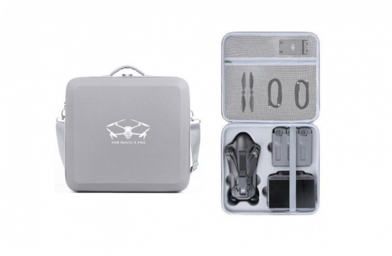 Šedé PU pouzdro na rameno pro dron DJI Mavic 4 Pro