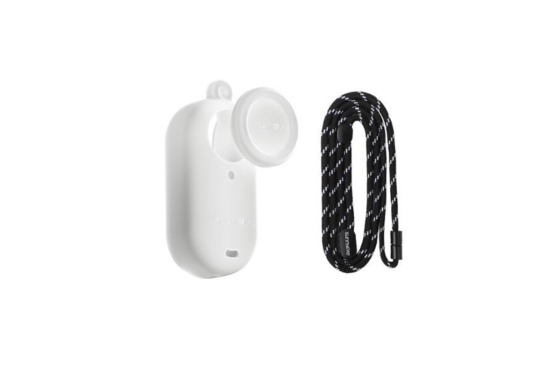 Bílý silikonový chránič a kryt objektivu na kameru Insta360 GO 3S