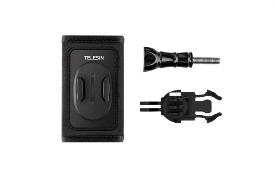 Popruh s otočnou sponou J-Hook pro připojení akční kamery na batoh