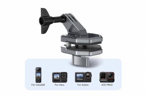 Držák akční kamery z hliníkové slitiny na sklo