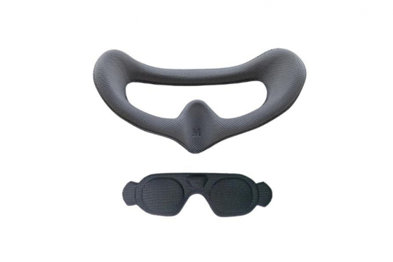 Šedé pěnové polstrování a ochrana čoček na DJI Goggles 3