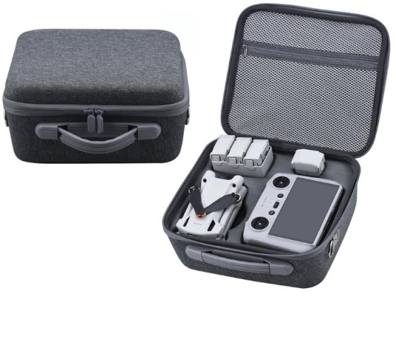 Šedé pouzdro s polstrováním na dron DJI Mini 3 / Mini 3 Pro