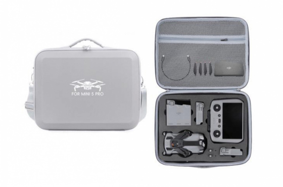 PU pouzdro na rameno na dron DJI Mini 5 Pro (DJI RC 2 / RC-N3) - šedé