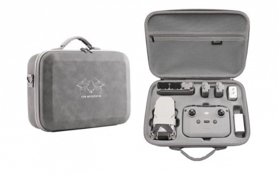 Šedé pouzdro na dron DJI Mini 2 / Mini 4K / Mini 2 SE s popruhem přes rameno