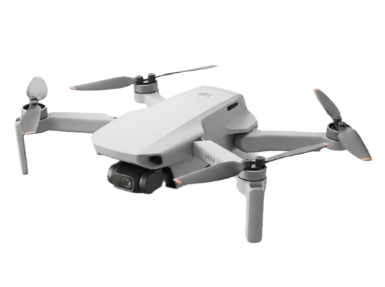 DRON DJI Mini 4K ze předu ze strany | DRONPRO