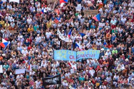 Detail na demonstranty 2019