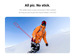 Neviditelná selfie tyč + tripod na kameru Insta360