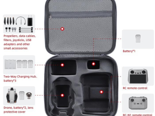 Šedé pouzdro s polstrováním na dron DJI Mini 3 / Mini 3 Pro