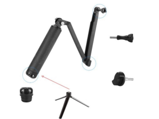 Multifunkční skládací třícestná selfie tyč pro akční kamery DJI Osmo
