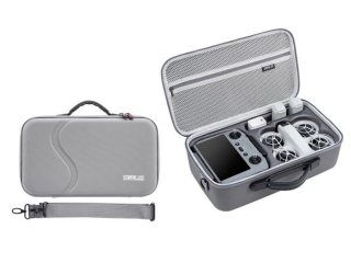 Šedé pouzdro s popruhem přes rameno na dron DJI Neo