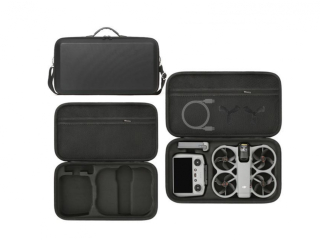 Černé PU pouzdro přes rameno pro dron DJI Avata 360 (DJI RC 2) uvnítř.jpeg
