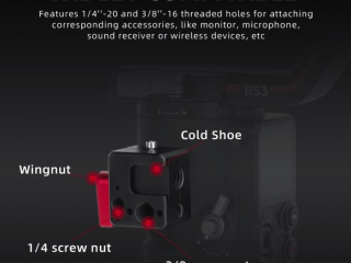 CNC adaptér pro stabilizátor DJI RS 3 / RS 3 Pro / RS 3 mini