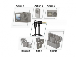 Audio adaptér ke kameře DJI Osmo Action / 2 / 3 / 4
