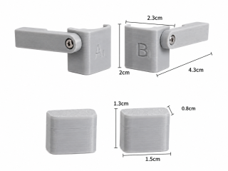 Přistávací podvozek pro DJI Lito 1, X1  - rozměry.png