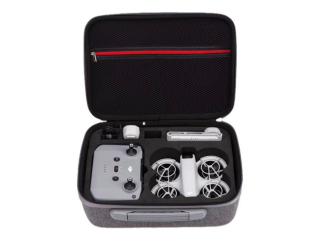 Šedé pouzdro s popruhem přes rameno na dron DJI Neo
