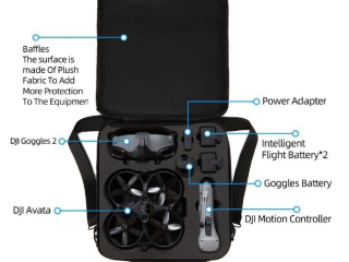 Černé pouzdro na dron dron DJI Avata a Goggles 2