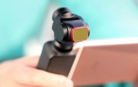 Pgytech Diving filtr set na DJI Osmo Pocket nasazený
