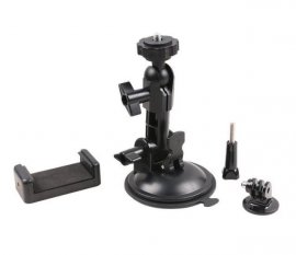 Univerzální držák do auta na akční kameru nebo telefon obsah balení