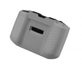 Šedý silikonový kryt na dálkový ovladač zezadu