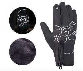 Černé fotografické rukavice detail