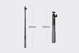 Prodlužující tyč s protiskluzovou rukojetí na akční kameru rozměry