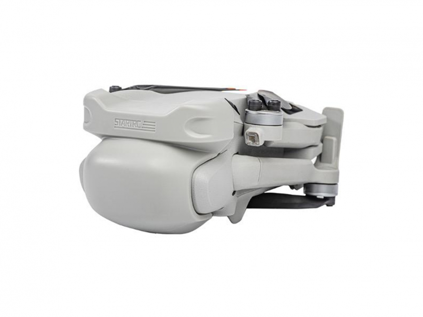 Šedý kryt kamery a předních senzorů na dron DJI Mini 4 Pro