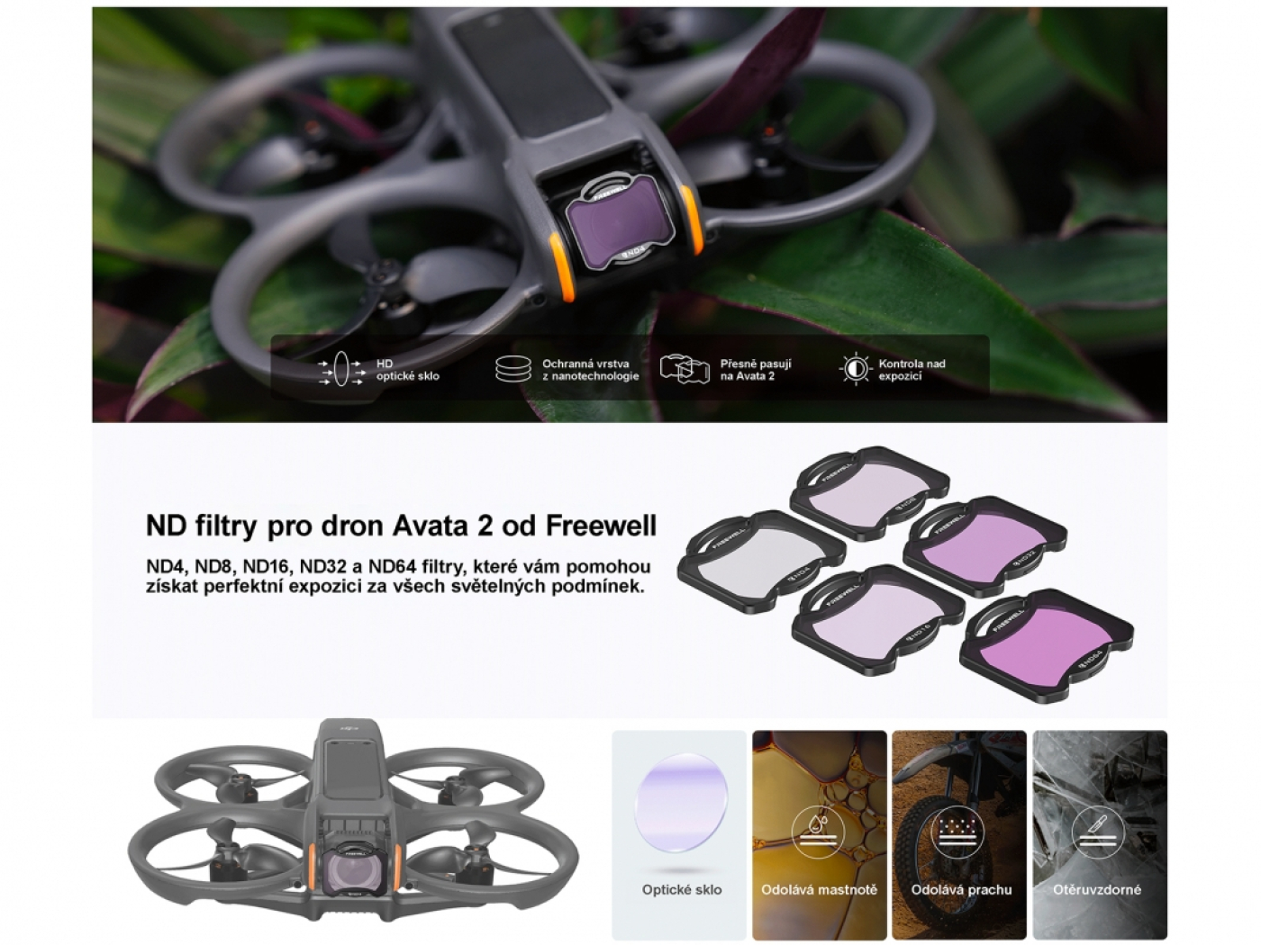 Freewell ND4 filtr na dron DJI Avata 2