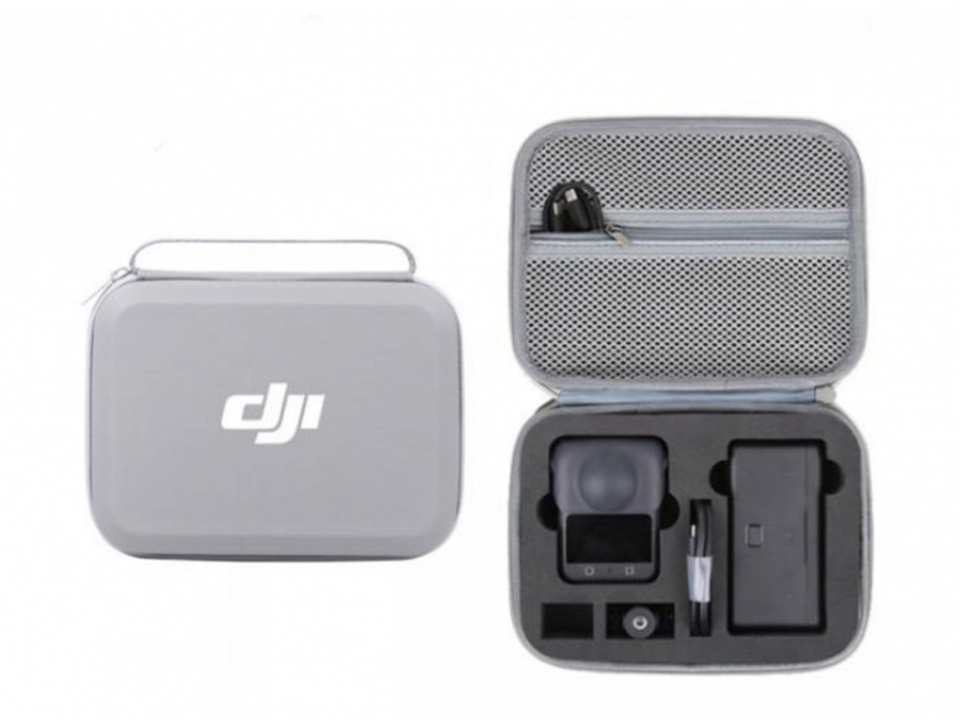 Šedé PU pouzdro pro kameru DJI Osmo 360