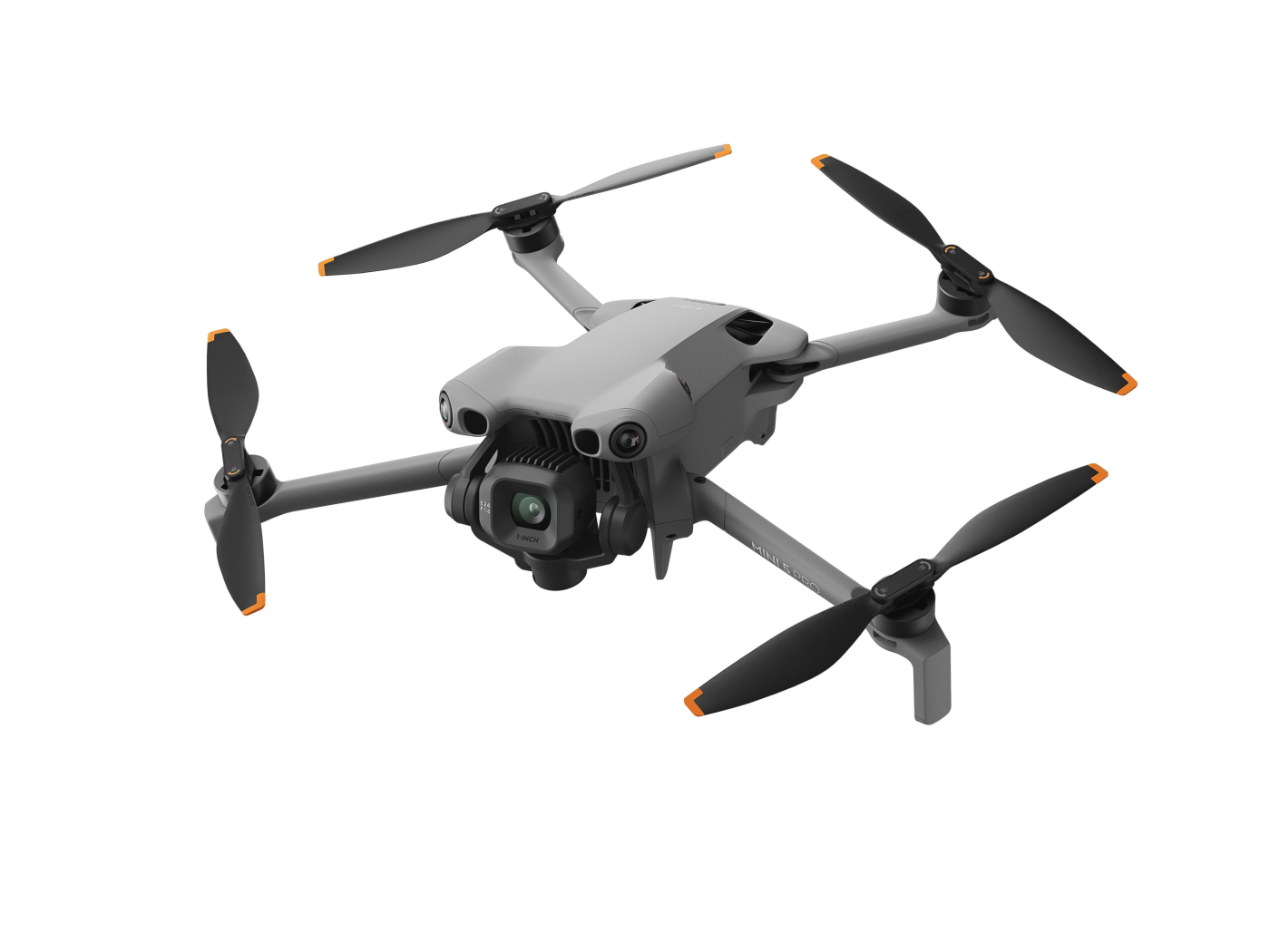 DRON DJI Mini 5 PRO ze předu a ze strany DRONPRO
