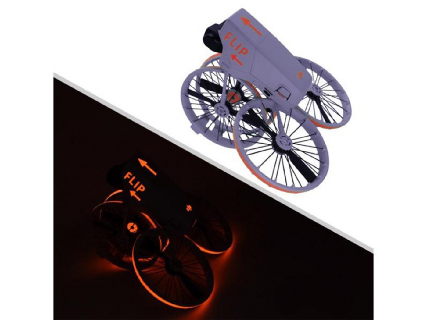 Luminiscenční samolepka na dron DJI Flip (oranžová)