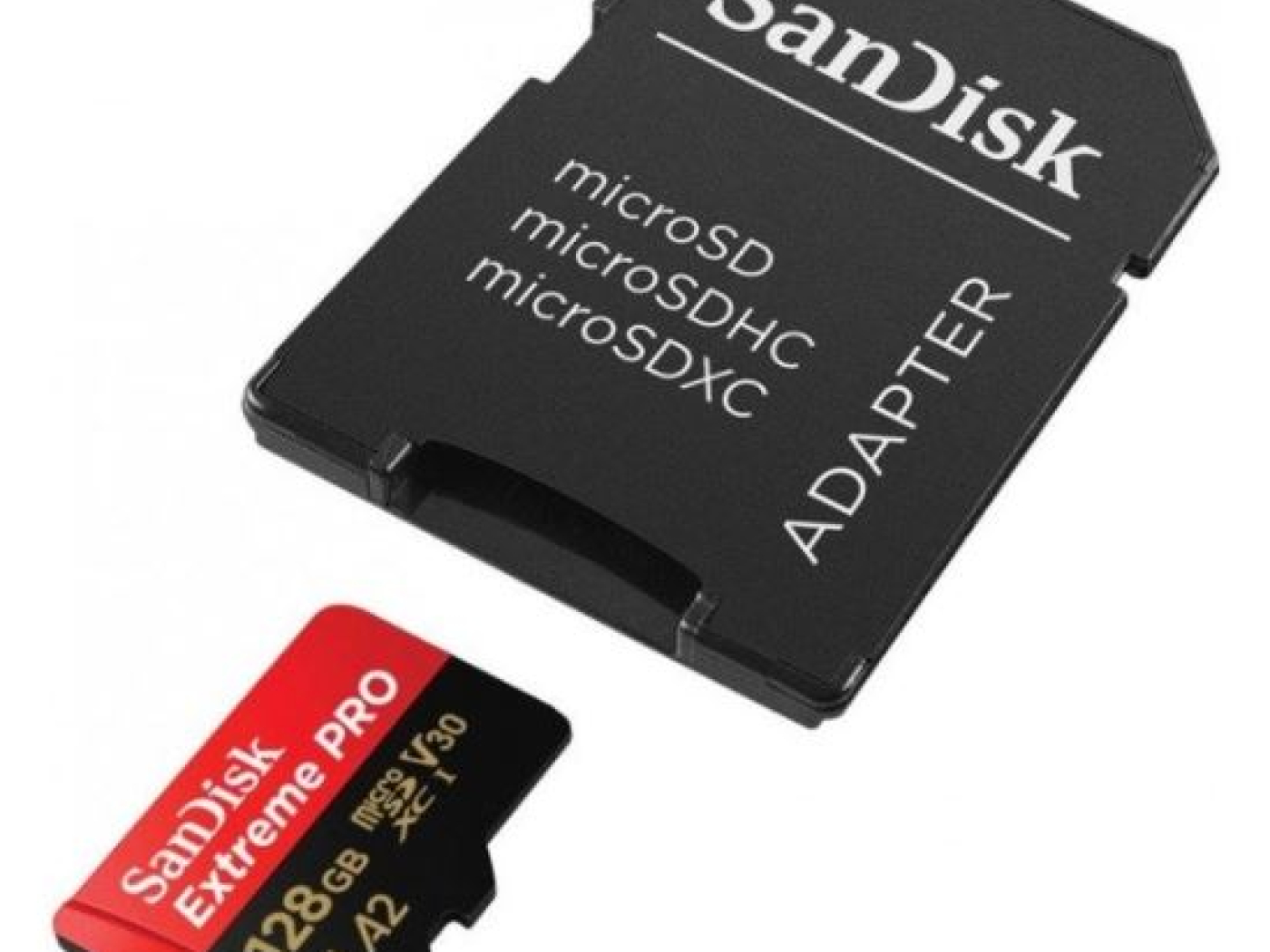 SanDisk MicroSDXC 128GB Extreme PRO A2 UHS-I (V30) U3 + SD adaptér