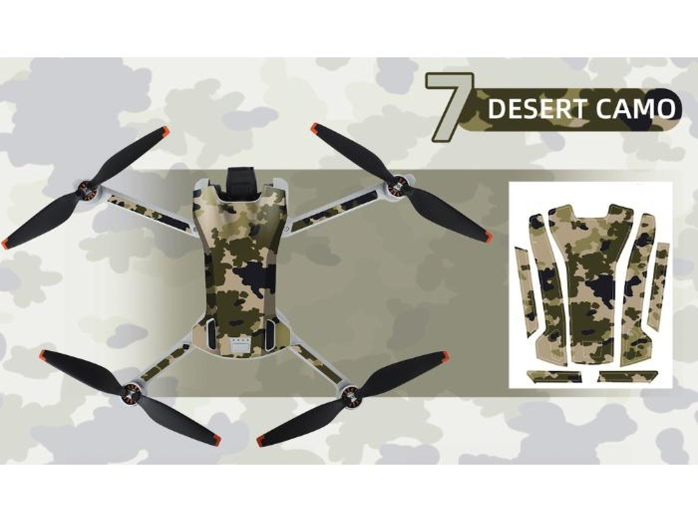 Camouflage polep na dron DJI Mini 3 + DJI RC