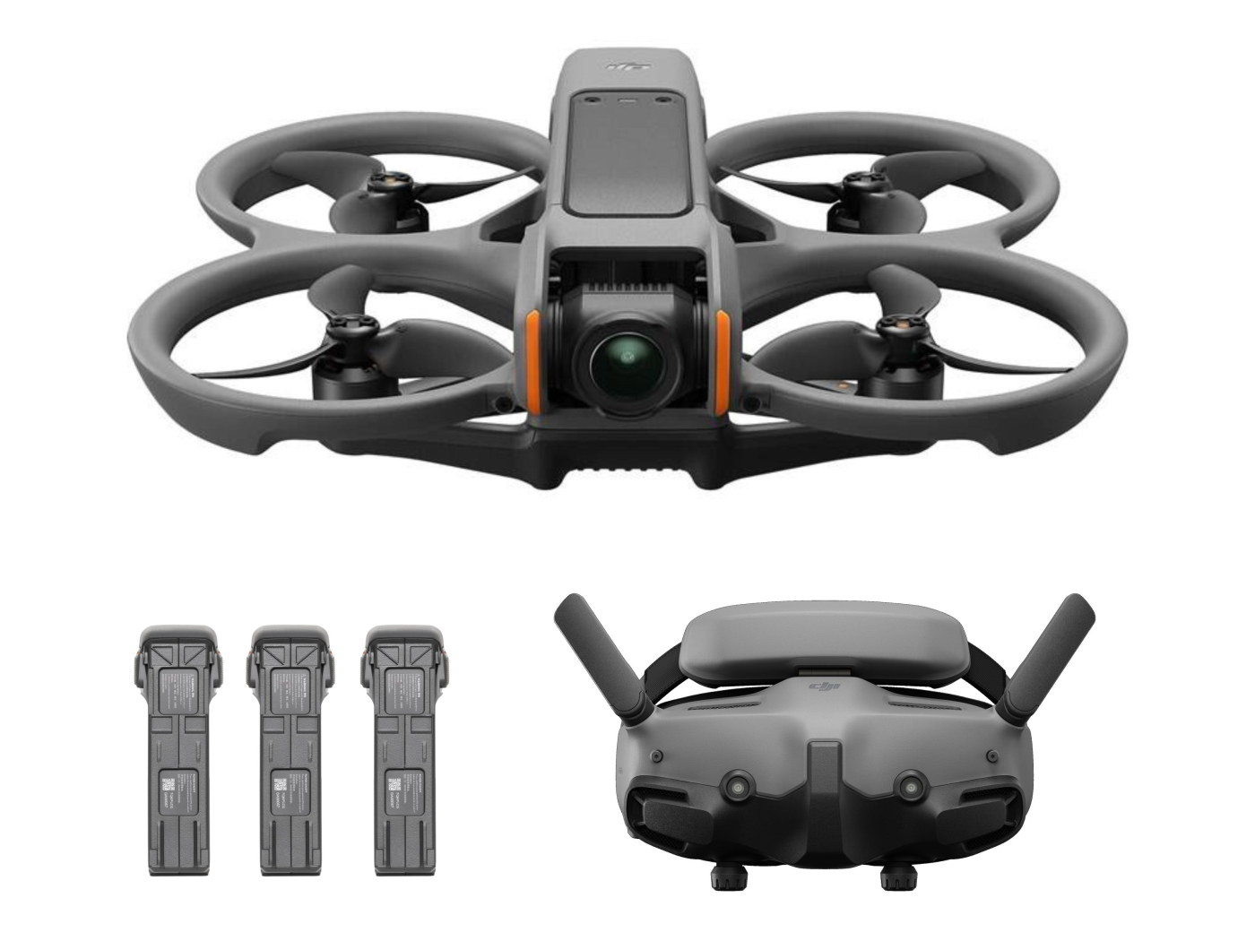 DRON DJI Avata 2 (ze předu) 3 baterie, goggles 3 | DRONPRO
