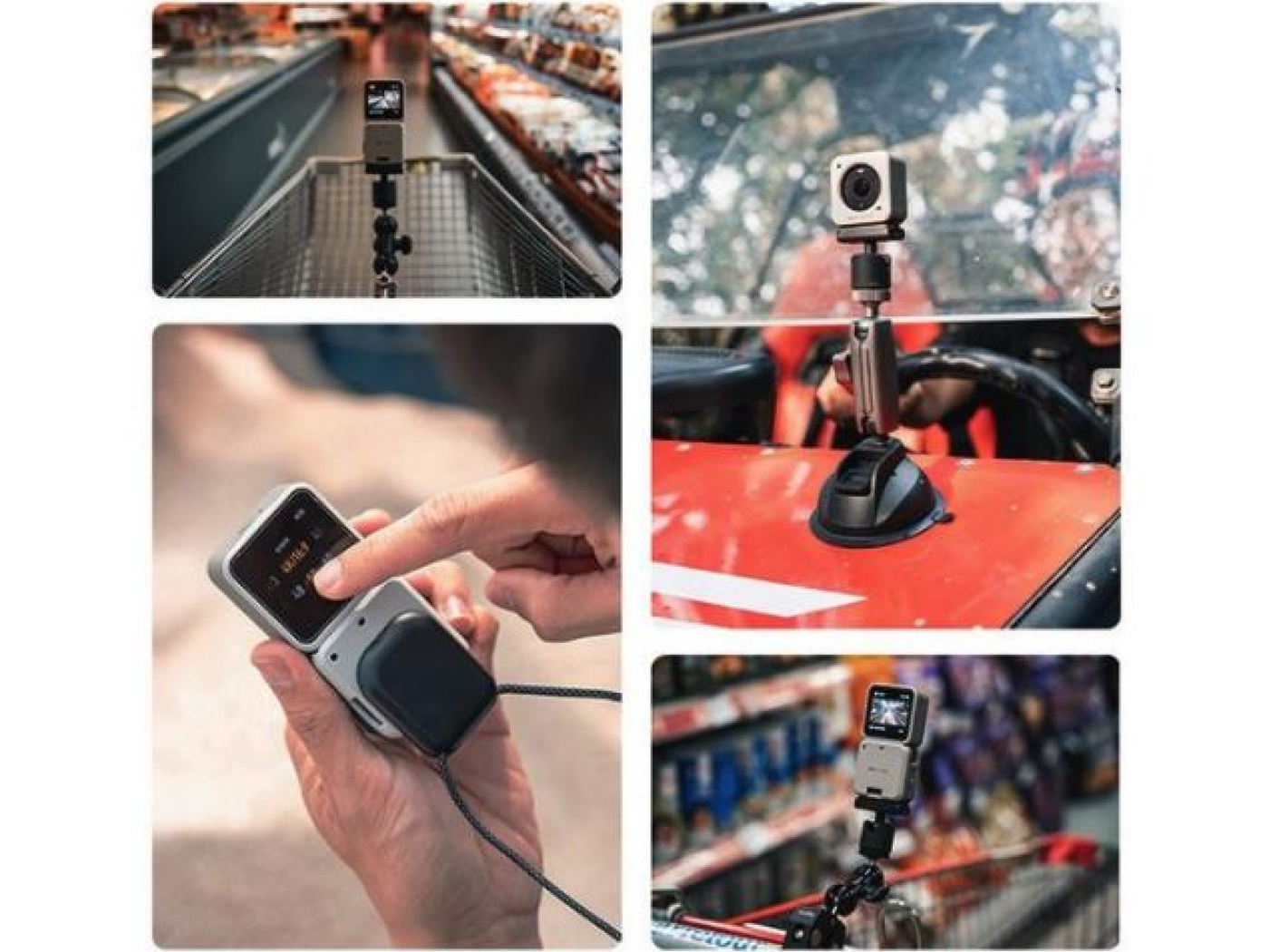 Bílý magnetický kryt na DJI Action 2