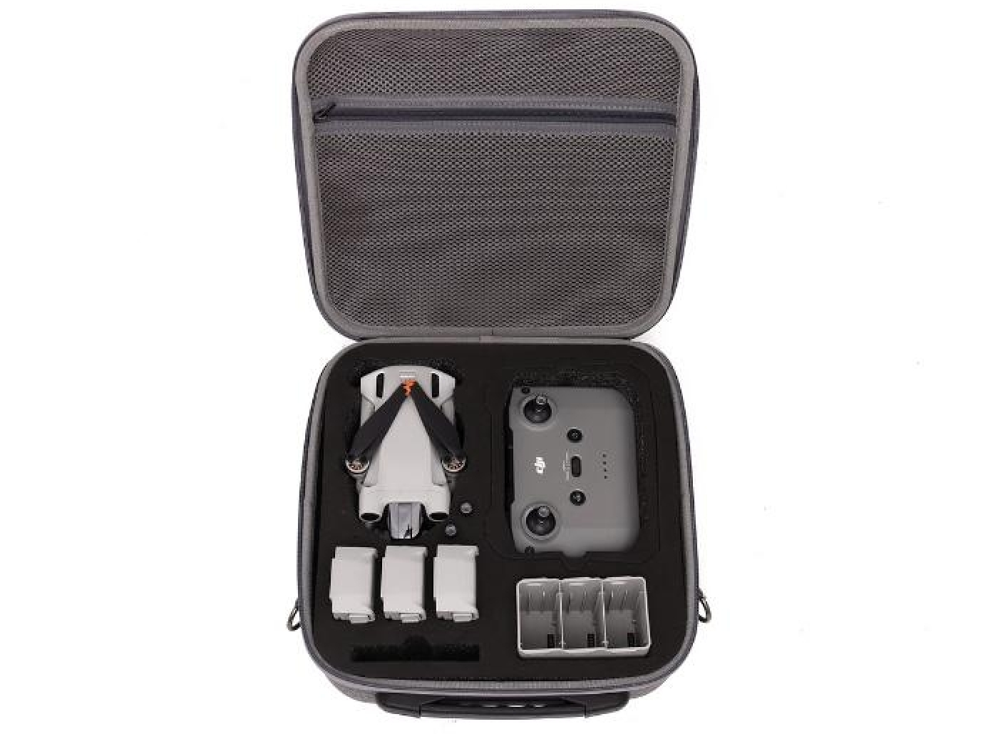 Šedé nylonové pouzdro s popruhem na dron DJI Mini 3 / Mini 3 Pro