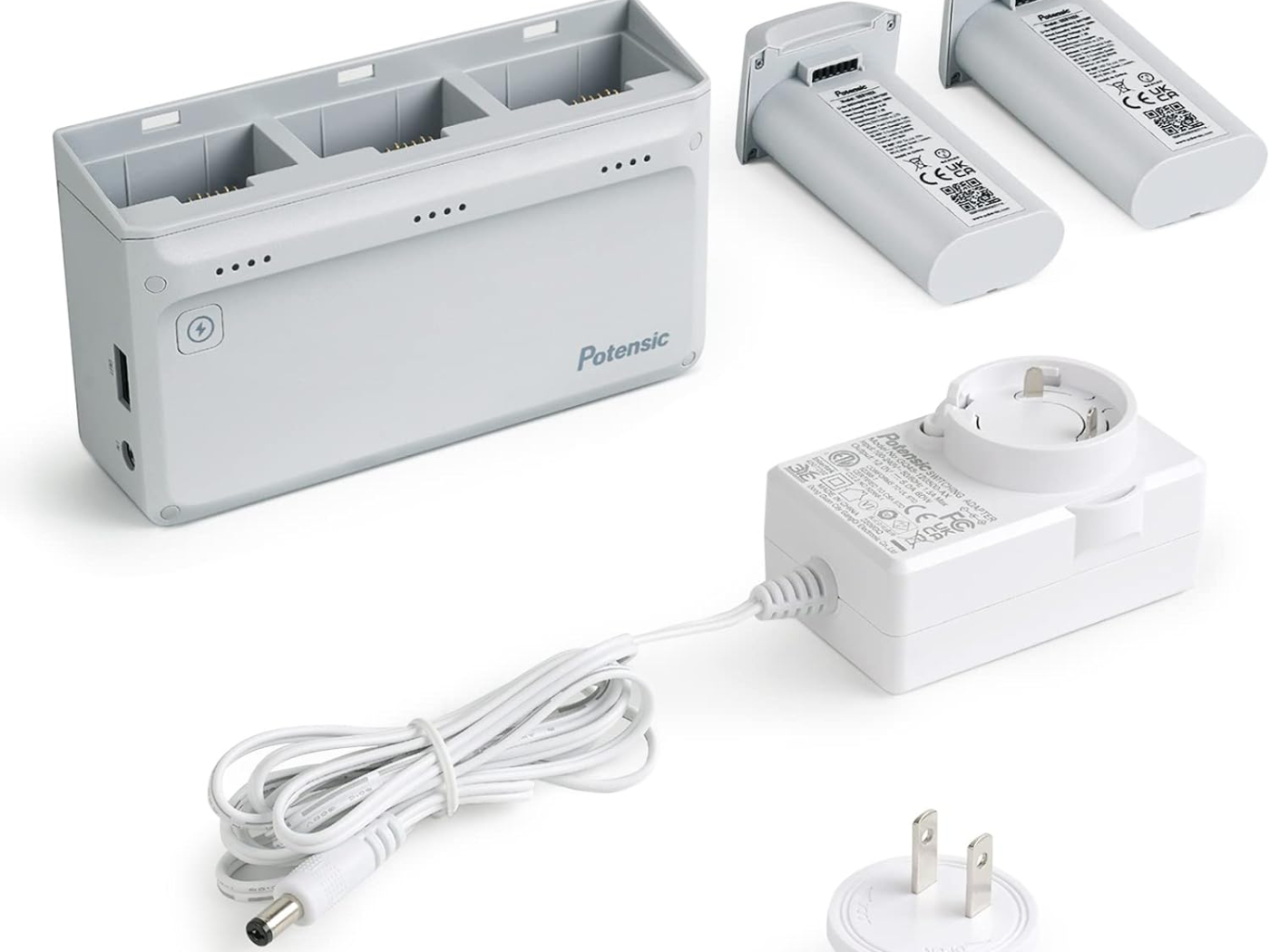 Potensic rychlonabíjecí stanice 60W More Power na Atom 4K SE + adaptér + 2 baterie