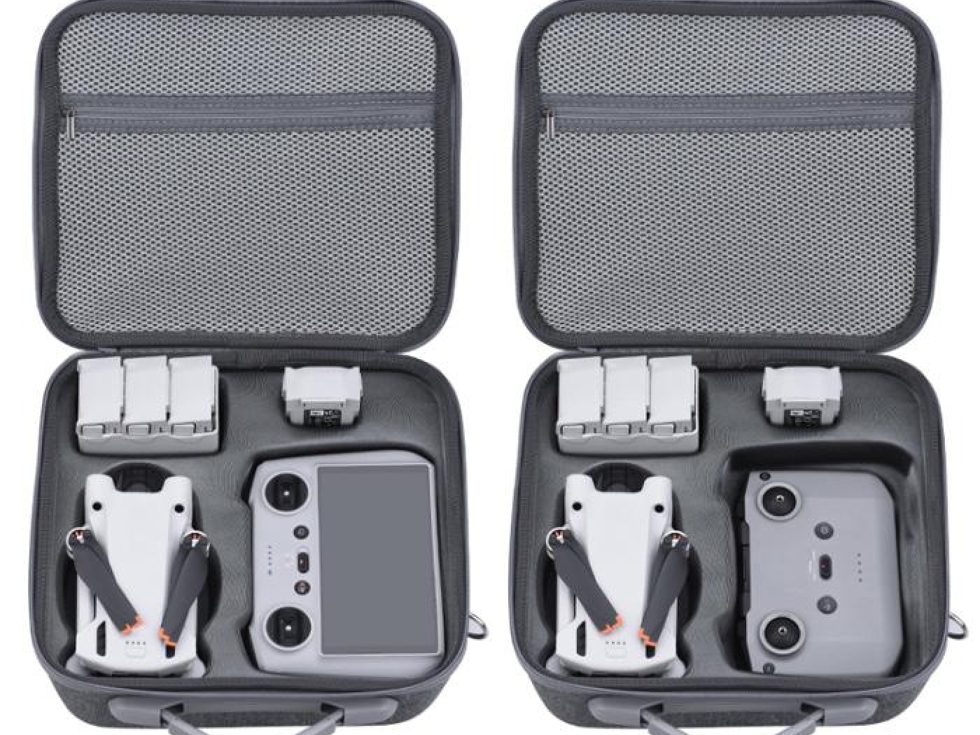 Šedé pouzdro s polstrováním na dron DJI Mini 3 / Mini 3 Pro