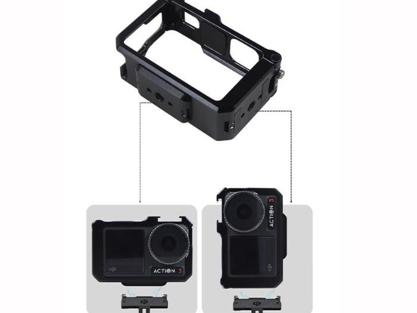 Rychloupínací rám s magnetickým adaptérem na kameru DJI Osmo Action 3