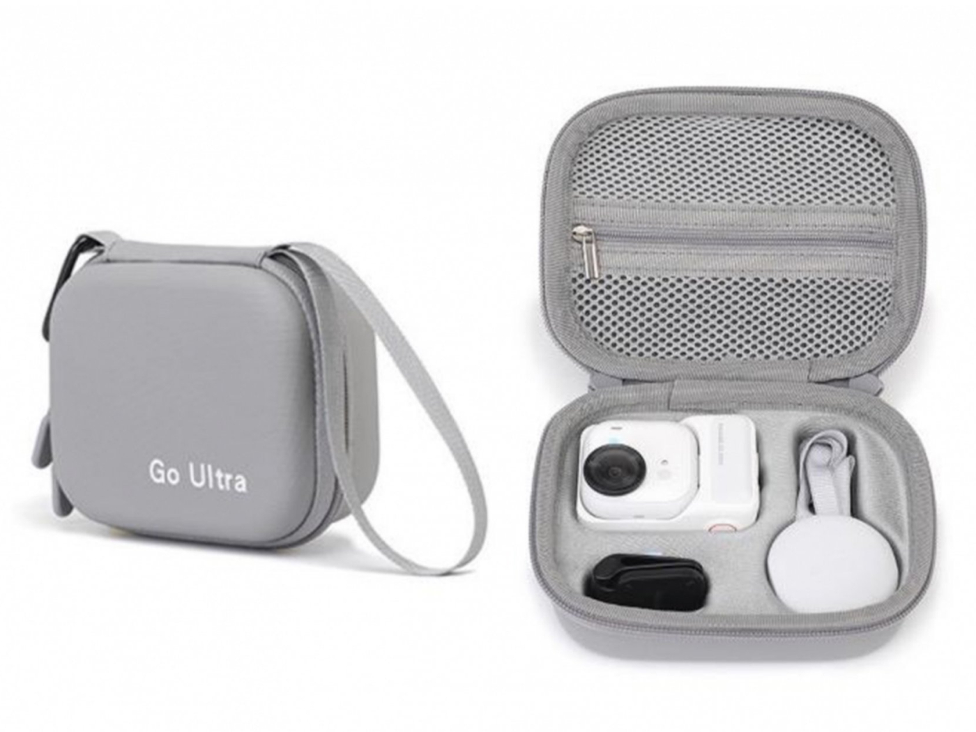 PU pouzdro pro kameru Insta360 GO Ultra - šedé