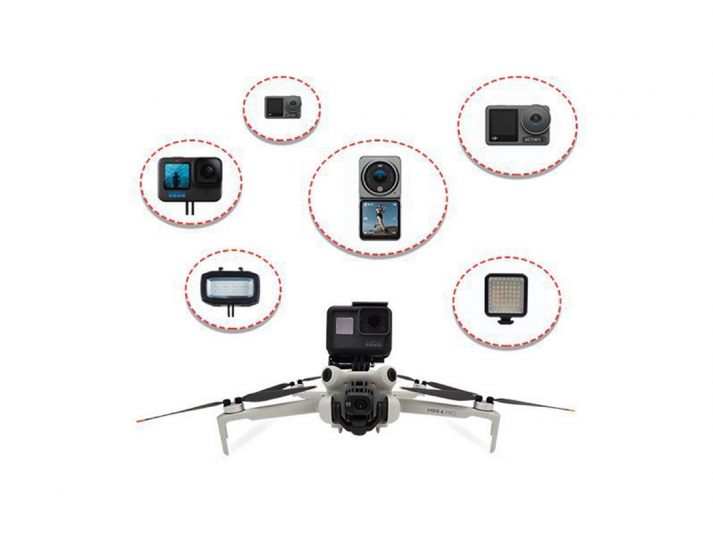 Adaptér pro připevnění akční kamery na dron DJI Mini 4 Pro