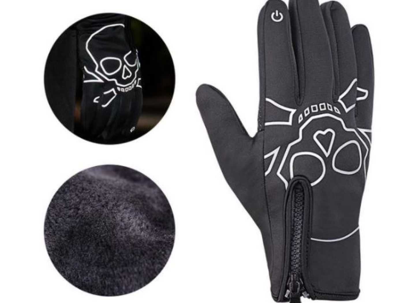 Černé fotografické rukavice (XXL)