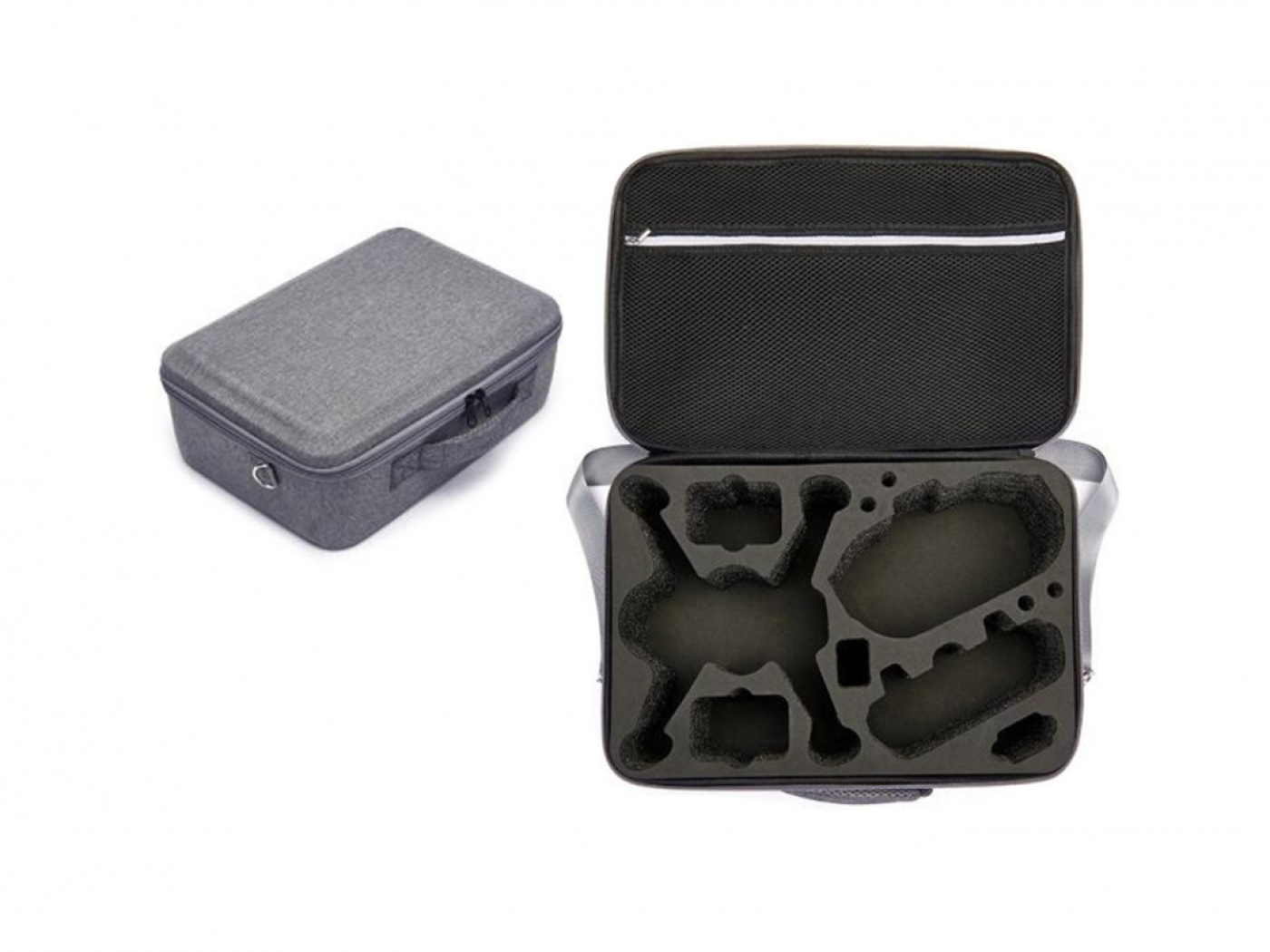 Šedý nylonový kufr na dron DJI FPV závodní dron