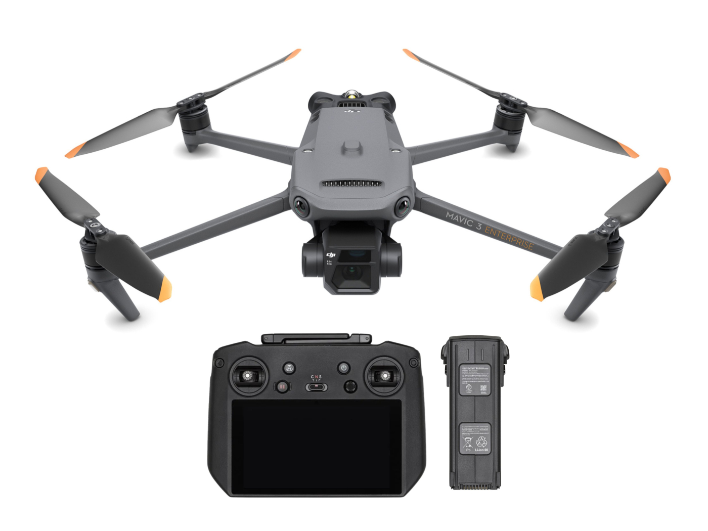 DRON DJI Mavic 3TA ze předu, baterie, DJI RC Pro Enterprise  DRONPRO.jpg
