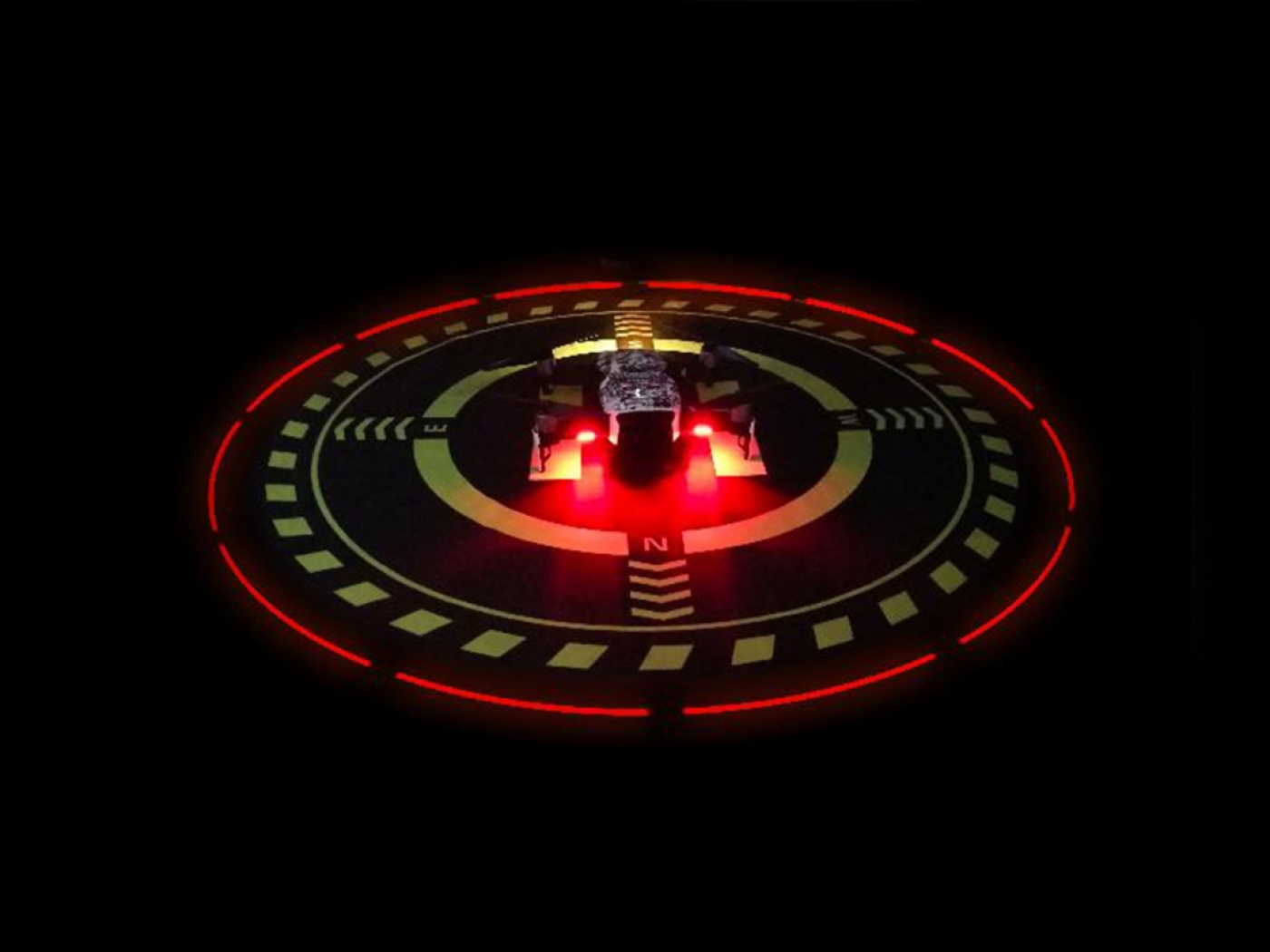 Přistávací plocha pro drony s LED páskou (70cm)