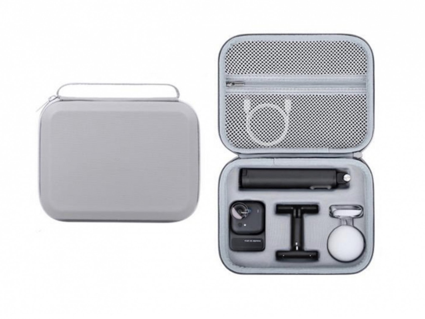 Šedé PU pouzdro pro kameru Insta360 GO Ultra